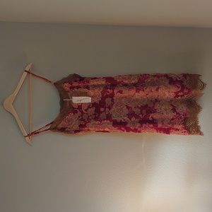 NWT Mystree Velvet And Lace Slip Dress Size S